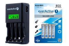 ładowarka everActive NC-450 Black + 4 x R03/AAA everActive 800