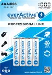 4x akumulatorki everActive R03/AAA Ni-MH 1000 mAh ready to use