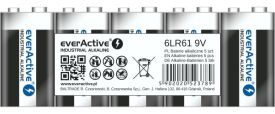 5 x baterie alkaliczne everActive Industrial 6LR61 / 6LF22 9V (taca)