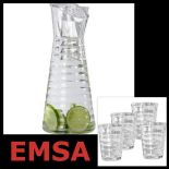 Zestaw karafka 1L 2 szklanki 0,3L EMSA Carafe akryl