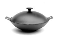 WOK ŻELIWNY Z POKRYWĄ 37cm 6L GIPFEL 2206