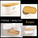 Chlebak + Deska 2w1 Kesper 34x18x13cm 41140