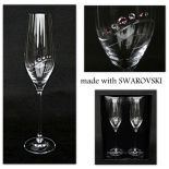 Kieliszki do szampana Swarovski Prezent Ślub Wesele 2szt. - SAMANTHA 1855003