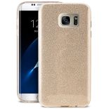 PURO Glitter Shine Cover - Etui Samsung Galaxy S7 edge (Gold)