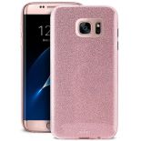 PURO Glitter Shine Cover - Etui Samsung Galaxy S7 edge (Rose Gold)