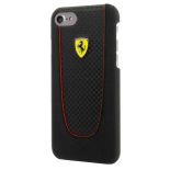 Ferrari Pit Stop Black Trim - Etui iPhone 8 / 7 (Black Carbon)