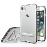 Spigen Crystal Hybrid - Etui iPhone 7 + stand up (Gun Metal)