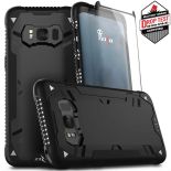 Zizo Proton Case - Pancerne etui Samsung Galaxy S8 ze szkłem 9H na ekran (czarny)