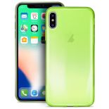 PURO 0.3 Nude - Etui iPhone Xs / X (Fluo Green)