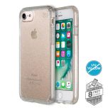 Speck Presidio Clear with Glitter - Etui iPhone 8 / 7 / 6s / 6 (Gold Glitter/Clear)