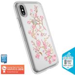 Speck Presidio Clear with Print - Etui iPhone X (Goldenblossoms Pink/Clear)