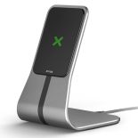 XVIDA (POWER 2) Wireless Charging Desk Stand - Ładowarka indukcyjna Qi 7.5W na biurko (srebrny)