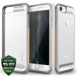 Zizo Flux Case - Etui iPhone 8 / 7 / 6s / 6 ze szkłem 9H na ekran (Gray/Beige)