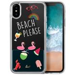 Laut POP BEACH PLEASE - Etui iPhone Xs / X z 2 foliami na ekran w zestawie (Beach please)
