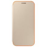 Samsung Neon Flip Cover - Etui z klapką Samsung Galaxy A3 (2017) z efektem podświetlenia (złoty)