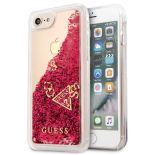 Guess Liquid Glitter - Etui iPhone 8 / 7 (malinowy)