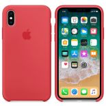 Apple Silicone Case - Silikonowe etui iPhone X (czerwona malina)