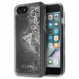 Guess Liquid Glitter - Etui iPhone 8 / 7 (srebrny)