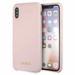 Guess Silicone - Etui iPhone X (jasny róż)