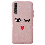 PURO Glitter EYES Shine Cover - Etui Huawei P20 Pro (Rose Gold) Limited edition