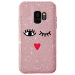 PURO Glitter EYES Shine Cover - Etui Samsung Galaxy S9 (Rose Gold) Limited edition