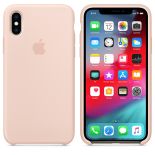 Apple Silicone Case - Silikonowe etui iPhone Xs (piaskowy róż)