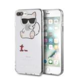 Karl Lagerfeld Choupette Fun Eaten Apple -  Etui iPhone 8 Plus / 7 Plus (przezroczysty)