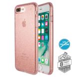 Speck Presidio Clear with Glitter - Etui iPhone 8 Plus / 7 Plus / 6s Plus / 6 Plus (Gold Glitter/Bella Pink)