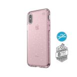 Speck Presidio Clear with Glitter - Etui iPhone Xs / X (Bella Pink With Gold Glitter/Bella Pink)