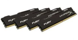 Kingston HyperX FURY 4x16GB 2400MHz DDR4 CL15 DIMM, czarna