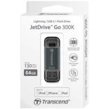 Transcend flashdrive JDG for iphone, iPad, iPod, 64GB,Lightning connector, black