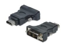 Assmann Adapter DVI-D SingleLink Typ DVI-D (18+1)/HDMI A M/M czarny