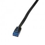 LogiLink - Patchcord Cat.5e U/UTP, dł. 2m, płaski, czarny