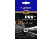 Verbatim Karta pamięci MicroSDXC Verbatim PRO+ 64GB Class 10 UHS-3 + adapter