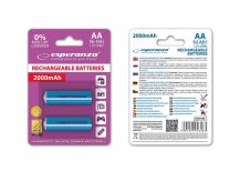 Esperanza EZA103B - Akumulatorki Ni-MH AA 2000MAH -2 SZTUKI - NIEBIESKIE