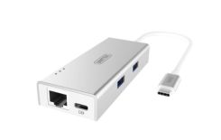 Unitek Hub Power Delivery 1x USB Typ-C , 2x USB3.0, 1x GiGA LAN , Y-9106