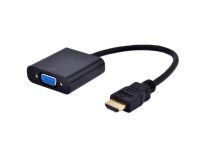 Gembird adapter HDMI-A(M) ->VGA (F) + audio, na kablu, czarny