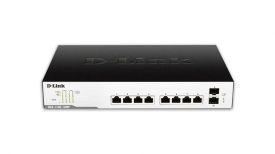 D-Link 10-Port Gigabit EasySmart Switch 8 PoE ports, 242W PoE Budget