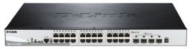 D-Link 28-Port Gigabit Stackable POE (max. 370W) Smart Switch incl. 4 10G SFP+