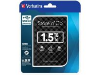 Verbatim Dysk zewnętrzny Store 'n' Go 2.5'' GEN 2, 1,5TB USB3, Black