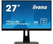 iiyama Monitor XUB2792QSU-B1, 27'', panel IPS, 2560x1440, DVI/HDMI/DP, hub USB