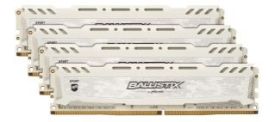 Crucial DDR4 Sport LT 64GB(4*16GB)/2666 CL16 DR x8 Biała