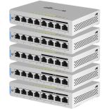 Ubiquiti Networks Ubiquiti US-8-60W 8-port Gigabit UniFi switch (4x PoE+/48V PoE, 60W) 5 PACK!