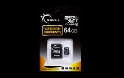 GSkill Karta Pamięci Micro SDXC 64GB Class 10 UHS-1 + adapter