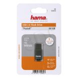 Hama Pendrive Pastel 124019 (64GB; USB 2.0; kolor szary)