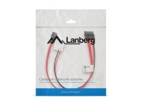 LANBERG kabel SATA zasilający Data Slimline 35cm