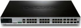 D-Link DGS-3620-28PC/SI xStack 24-port 10/100/1000 Layer 3 Managed PoE Gigabit Switch, 4 Combo