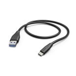 Hama KABEL ŁADUJĄCY/DATA TYP-C-USB 3.1 1,5M CZARNY