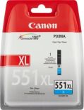 Canon Wkład atramentowy CLI551C XL cyan BLISTER with security , iP7250/MG5450/MG6350