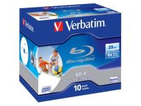 Verbatim BluRay BD-R [ jewel case 10 , 25GB , 6x , PRINTABLE SURFACE HARD COAT ]